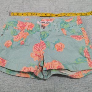 Celebrity Pink Floral Jean Shorts